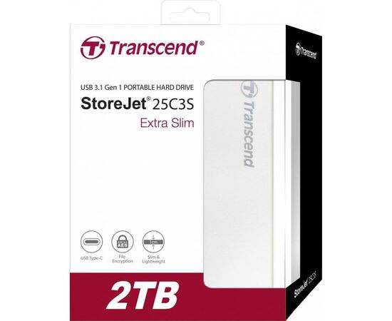 Внешний жесткий диск 2.5" 2TB Transcend (TS2TSJ25C3S), изображение 4 Внешний жесткий диск 2.5" 2TB Transcend (TS2TSJ25C3S), изображение 4