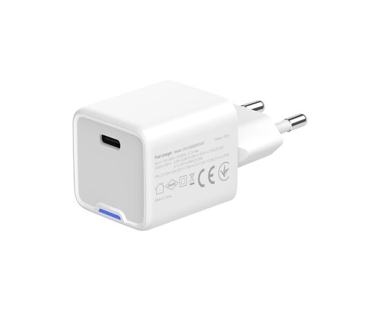 Зарядное устройство ColorWay GaN Mini 25W PD Port PPS USB-C white (CW-CHS052PD-WT), изображение 4 Зарядное устройство ColorWay GaN Mini 25W PD Port PPS USB-C white (CW-CHS052PD-WT), изображение 4