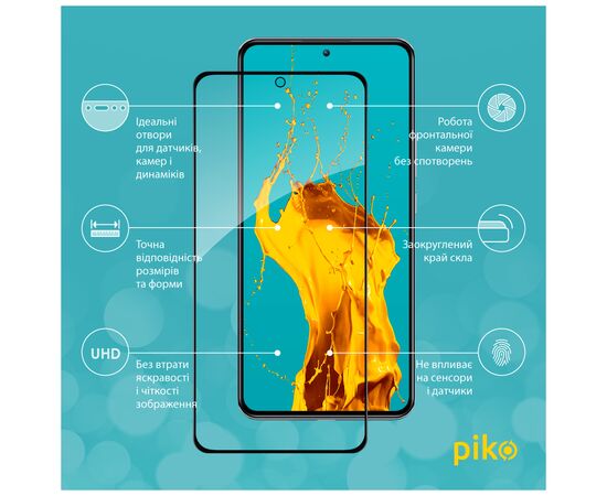 Стекло защитное Piko Full Glue Xiaomi 12T/12T Pro Black (1283126546440), изображение 2