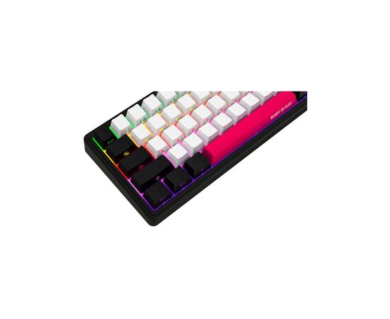 Клавіатура Lorgar KBP70MW Pro RGB Wireless/Bluetooth/USB UA Black/red (LRG-KBP70MW-BK-US), зображення 5 Клавіатура Lorgar KBP70MW Pro RGB Wireless/Bluetooth/USB UA Black/red (LRG-KBP70MW-BK-US), зображення 5