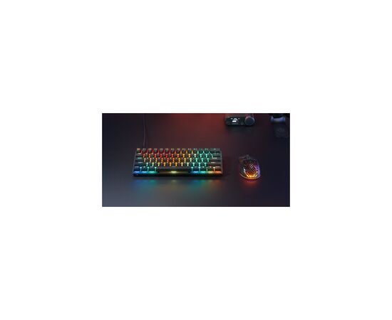 Клавиатура SteelSeries Apex Pro Mini Gen 3 HyperMagnetic OmniPoint 3.0 OLED USB UA Black (64913), изображение 4 Клавиатура SteelSeries Apex Pro Mini Gen 3 HyperMagnetic OmniPoint 3.0 OLED USB UA Black (64913), изображение 4