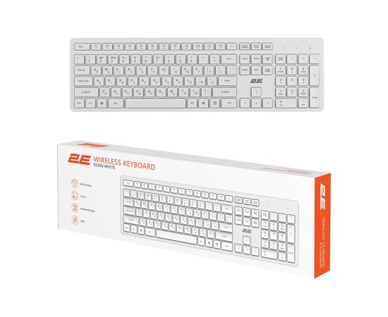 Клавиатура 2E KS260 106key Wireless UA White (2E-KS260WWH_UA), изображение 10 Клавиатура 2E KS260 106key Wireless UA White (2E-KS260WWH_UA), изображение 10
