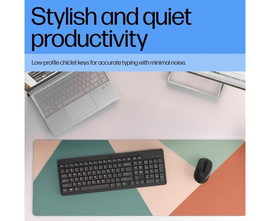 Клавиатура HP 220 Wireless UA Black (805T2AA), изображение 4 Клавиатура HP 220 Wireless UA Black (805T2AA), изображение 4