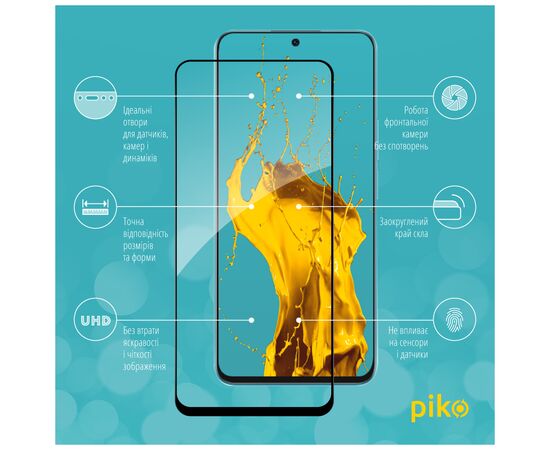 Стекло защитное Piko Full Glue Honor X8A Black (1283126591167), изображение 2