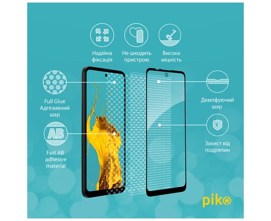 Стекло защитное Piko Full Glue MOTO E30/E40 Black (1283126545825), изображение 3 Стекло защитное Piko Full Glue MOTO E30/E40 Black (1283126545825), изображение 3
