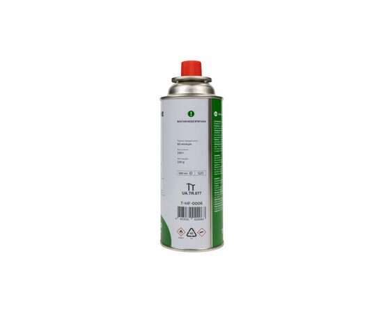 Газовый баллон Tribe цанговий 220 г (T-HF-0006), изображение 2 Газовый баллон Tribe цанговий 220 г (T-HF-0006), изображение 2