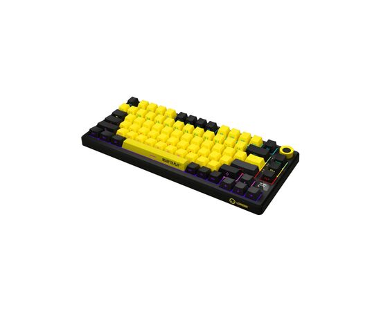 Клавиатура Lorgar KBP7075W Pro RGB Wireless/Bluetooth/USB UA Black/yellow (LRG-KBP7075W-YL-US), изображение 3 Клавиатура Lorgar KBP7075W Pro RGB Wireless/Bluetooth/USB UA Black/yellow (LRG-KBP7075W-YL-US), изображение 3