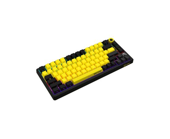 Клавиатура Lorgar KBP7075W Pro RGB Wireless/Bluetooth/USB UA Black/yellow (LRG-KBP7075W-YL-US), изображение 4 Клавиатура Lorgar KBP7075W Pro RGB Wireless/Bluetooth/USB UA Black/yellow (LRG-KBP7075W-YL-US), изображение 4
