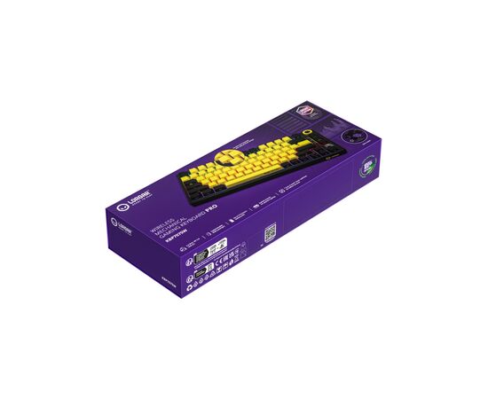 Клавиатура Lorgar KBP7075W Pro RGB Wireless/Bluetooth/USB UA Black/yellow (LRG-KBP7075W-YL-US), изображение 7 Клавиатура Lorgar KBP7075W Pro RGB Wireless/Bluetooth/USB UA Black/yellow (LRG-KBP7075W-YL-US), изображение 7