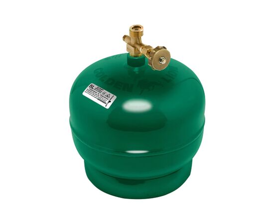 Побутовий газовий балон Voltronic Golden Lion 2кг (4,8л) + пальник 20354 Green (GL-GBG-2k-48L)