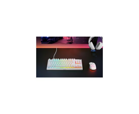 Клавіатура SteelSeries Apex 3 TKL USB UA White (64819), зображення 6 Клавіатура SteelSeries Apex 3 TKL USB UA White (64819), зображення 6