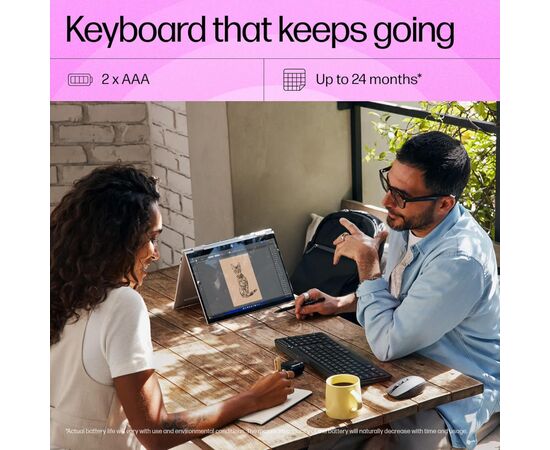 Клавиатура HP 460 Multi-Device Bluetooth UA Black (7N7B8AA), изображение 6 Клавиатура HP 460 Multi-Device Bluetooth UA Black (7N7B8AA), изображение 6