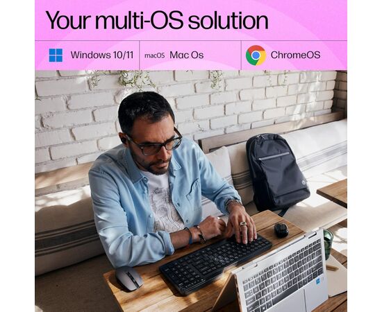 Клавиатура HP 460 Multi-Device Bluetooth UA Black (7N7B8AA), изображение 7 Клавиатура HP 460 Multi-Device Bluetooth UA Black (7N7B8AA), изображение 7