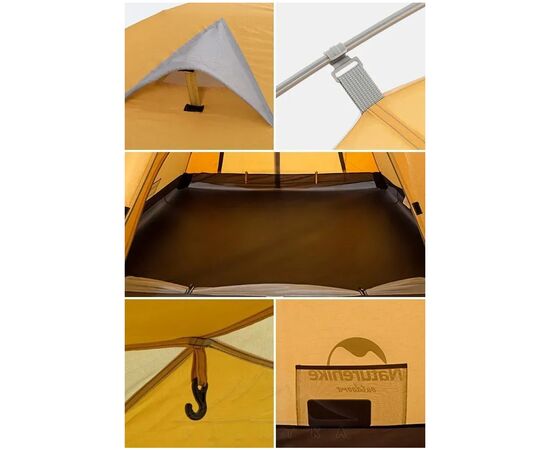 Палатка Naturehike двомісний P-Series CNK2300ZP028 сірий (6976023920509), изображение 3 Палатка Naturehike двомісний P-Series CNK2300ZP028 сірий (6976023920509), изображение 3