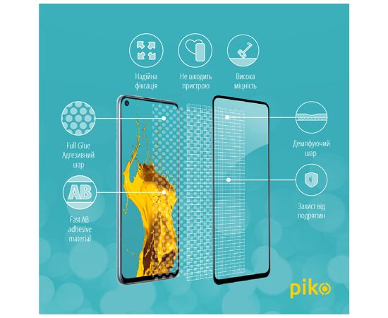 Стекло защитное Piko Full Glue Realme 9i Black (1283126531194), изображение 3 Стекло защитное Piko Full Glue Realme 9i Black (1283126531194), изображение 3