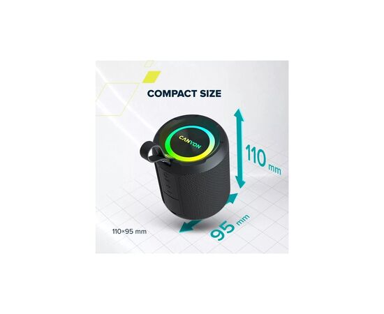 Акустическая система Canyon OnMove 11 Black (CNE-CBTSP11), изображение 6 Акустическая система Canyon OnMove 11 Black (CNE-CBTSP11), изображение 6