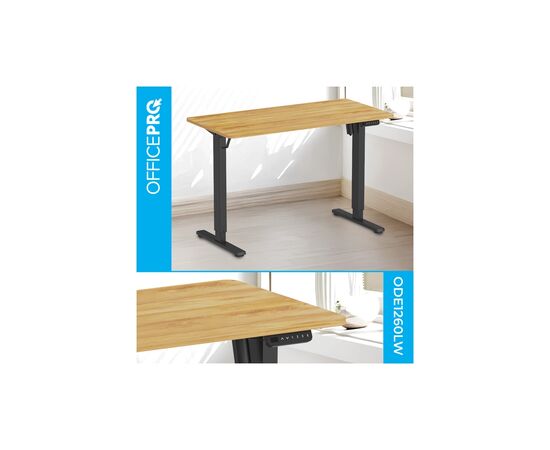 Компьютерный стол OfficePro ODE1260LW Wood/Black (ODE1260LW), изображение 4 Компьютерный стол OfficePro ODE1260LW Wood/Black (ODE1260LW), изображение 4
