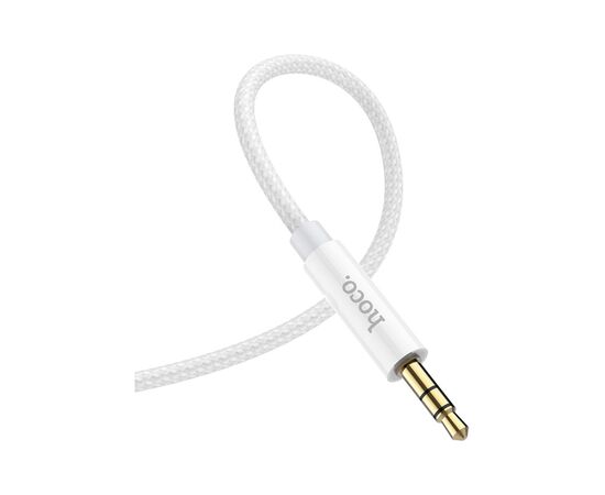 Кабель мультимедийный 3.5mm M to 3.5mm M 1.0m Silver HOCO (6931474759870), изображение 3 Кабель мультимедийный 3.5mm M to 3.5mm M 1.0m Silver HOCO (6931474759870), изображение 3