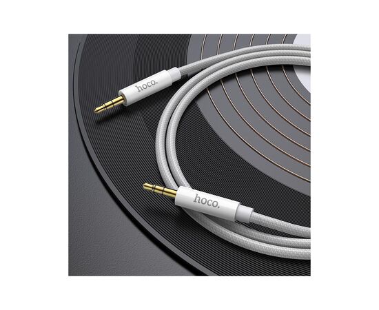 Кабель мультимедийный 3.5mm M to 3.5mm M 1.0m Silver HOCO (6931474759870), изображение 5 Кабель мультимедийный 3.5mm M to 3.5mm M 1.0m Silver HOCO (6931474759870), изображение 5