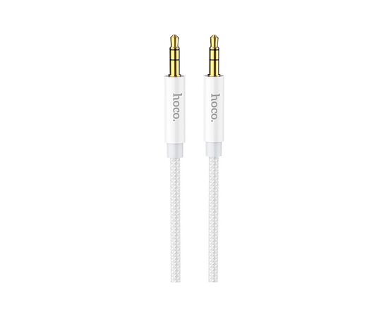 Кабель мультимедійний 3.5mm M to 3.5mm M 1.0m Silver HOCO (6931474759870)