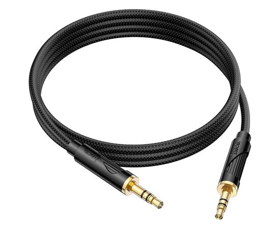 Кабель мультимедійний 3.5mm M to 3.5mm M 1.0m Black HOCO (6942007625463)