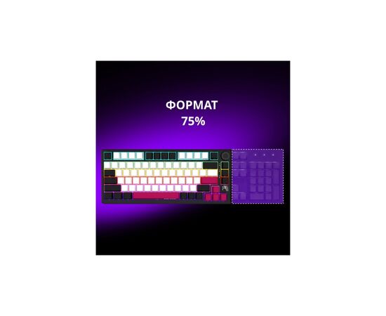 Клавіатура Lorgar KBP7075W Pro RGB Wireless/Bluetooth/USB UA Black/red (LRG-KBP7075W-BK-US), зображення 11 Клавіатура Lorgar KBP7075W Pro RGB Wireless/Bluetooth/USB UA Black/red (LRG-KBP7075W-BK-US), зображення 11