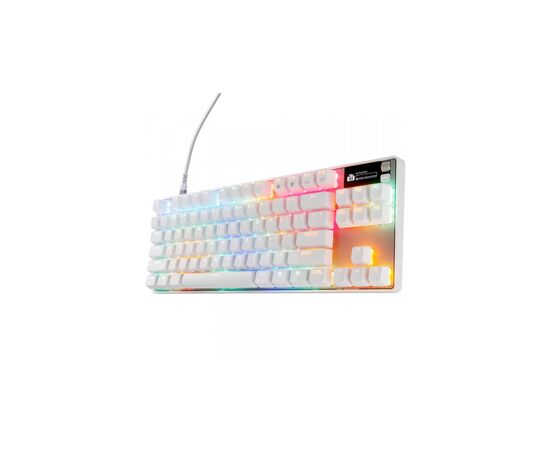 Клавиатура SteelSeries Apex Pro TKL Gen 3 HyperMagnetic OmniPoint 3.0 OLED USB UA White (64898), изображение 2 Клавиатура SteelSeries Apex Pro TKL Gen 3 HyperMagnetic OmniPoint 3.0 OLED USB UA White (64898), изображение 2