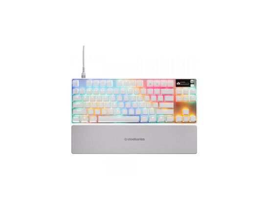 Клавиатура SteelSeries Apex Pro TKL Gen 3 HyperMagnetic OmniPoint 3.0 OLED USB UA White (64898), изображение 6 Клавиатура SteelSeries Apex Pro TKL Gen 3 HyperMagnetic OmniPoint 3.0 OLED USB UA White (64898), изображение 6