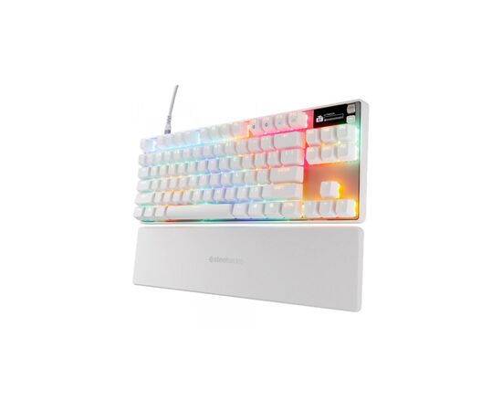 Клавиатура SteelSeries Apex Pro TKL Gen 3 HyperMagnetic OmniPoint 3.0 OLED USB UA White (64898), изображение 7 Клавиатура SteelSeries Apex Pro TKL Gen 3 HyperMagnetic OmniPoint 3.0 OLED USB UA White (64898), изображение 7