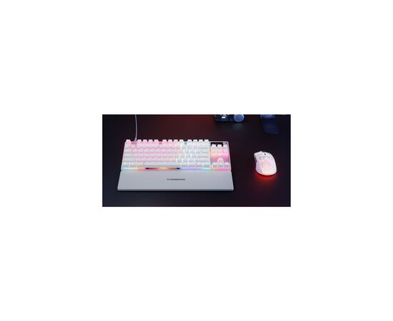 Клавиатура SteelSeries Apex Pro TKL Gen 3 HyperMagnetic OmniPoint 3.0 OLED USB UA White (64898), изображение 8 Клавиатура SteelSeries Apex Pro TKL Gen 3 HyperMagnetic OmniPoint 3.0 OLED USB UA White (64898), изображение 8