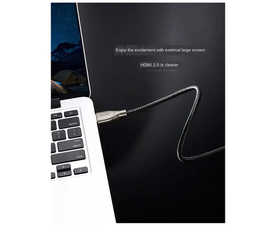Кабель мультимедийный HDMI M to HDMI M 1.0m gray Ugreen (UGR-50106), изображение 12 Кабель мультимедийный HDMI M to HDMI M 1.0m gray Ugreen (UGR-50106), изображение 12