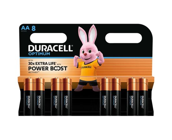 Батарейка Duracell Optimum AA лужні 8 шт. в упаковці (5014726 / 5015601)