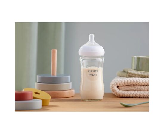 Бутылочка для кормления Philips AVENT Natural Природный поток 240 мл стеклянная (SCY933/01), изображение 5 Бутылочка для кормления Philips AVENT Natural Природный поток 240 мл стеклянная (SCY933/01), изображение 5