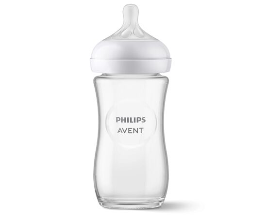 Пляшечка для годування Philips AVENT Natural Природний потік 240 мл склаяна (SCY933/01)