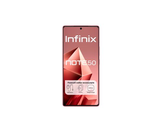 Мобільний телефон Infinix Note 50 8/256Gb Burgundy Red (4894947066405), зображення 2 Мобільний телефон Infinix Note 50 8/256Gb Burgundy Red (4894947066405), зображення 2