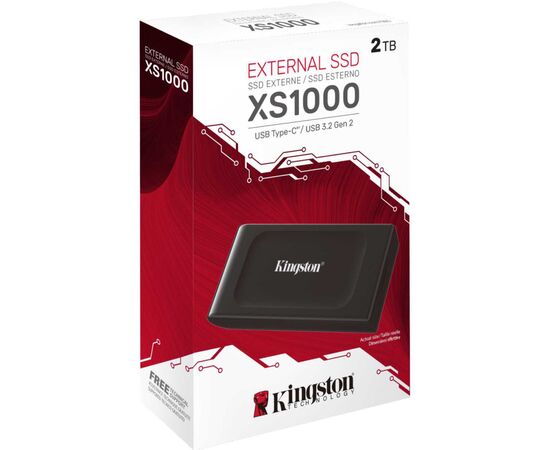 Накопитель SSD USB Type-C 2TB XS1000 Kingston (SXS1000/2000GA), изображение 3 Накопитель SSD USB Type-C 2TB XS1000 Kingston (SXS1000/2000GA), изображение 3