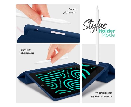 Чохол до планшета Armorstandart Smart Fold Pen Lenovo Tab K11 Plus Dark Blue (ARM84124), зображення 5 Чохол до планшета Armorstandart Smart Fold Pen Lenovo Tab K11 Plus Dark Blue (ARM84124), зображення 5