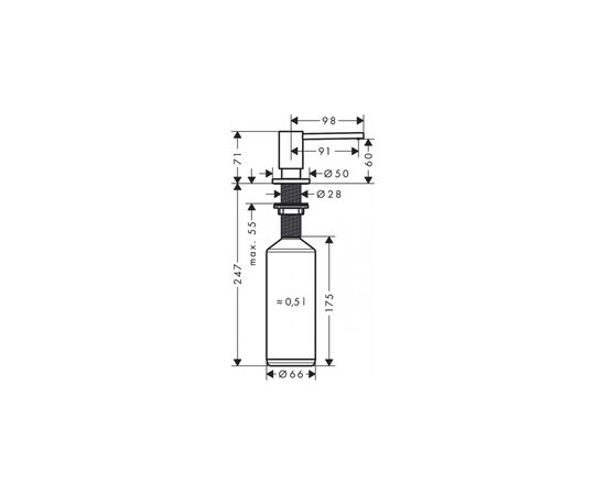 Мойка кухонная Hansgrohe S520-F480 + зміш. Focus M41 (43358600), изображение 7 Мойка кухонная Hansgrohe S520-F480 + зміш. Focus M41 (43358600), изображение 7
