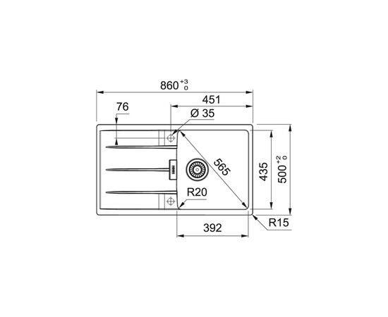 Мойка кухонная Franke Centro CNG 611-86 (114.0701.823), изображение 2 Мойка кухонная Franke Centro CNG 611-86 (114.0701.823), изображение 2