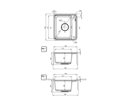 Мийка кухонна Deante Momi (ZKM_S103), зображення 4 Мийка кухонна Deante Momi (ZKM_S103), зображення 4