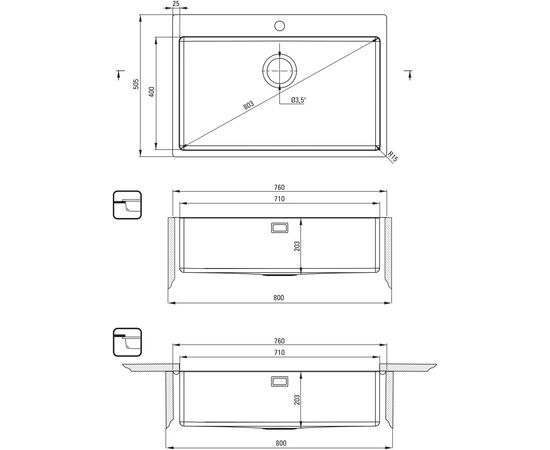 Мойка кухонная Deante Olfato ZPO_010C + зміш. BQO_F72M (ZPOE010C), изображение 12 Мойка кухонная Deante Olfato ZPO_010C + зміш. BQO_F72M (ZPOE010C), изображение 12