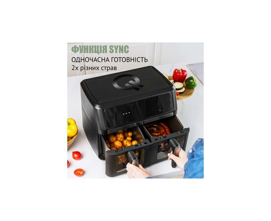 Мультипечь QUIN Air Fryer Dual Zone (YJ-1102AV), изображение 7 Мультипечь QUIN Air Fryer Dual Zone (YJ-1102AV), изображение 7