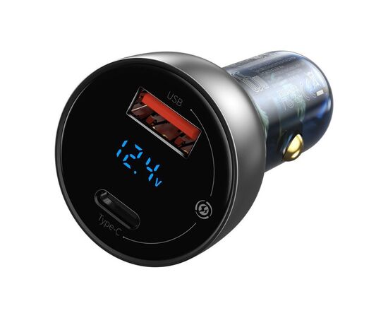 Зарядное устройство Baseus Particular Digital Display QC+PPS Dual Quick Charger Car Charger 65W Shallow tarnish (CCKX-C0A), изображение 2 Зарядное устройство Baseus Particular Digital Display QC+PPS Dual Quick Charger Car Charger 65W Shallow tarnish (CCKX-C0A), изображение 2