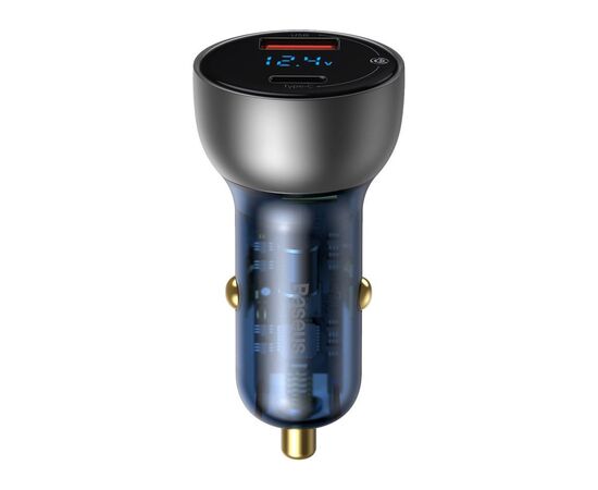 Зарядное устройство Baseus Particular Digital Display QC+PPS Dual Quick Charger Car Charger 65W Shallow tarnish (CCKX-C0A), изображение 3 Зарядное устройство Baseus Particular Digital Display QC+PPS Dual Quick Charger Car Charger 65W Shallow tarnish (CCKX-C0A), изображение 3