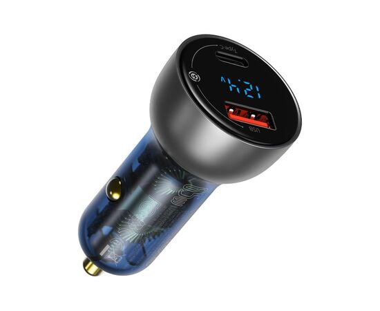 Зарядний пристрій Baseus Particular Digital Display QC+PPS Dual Quick Charger Car Charger 65W Shallow tarnish (CCKX-C0A)