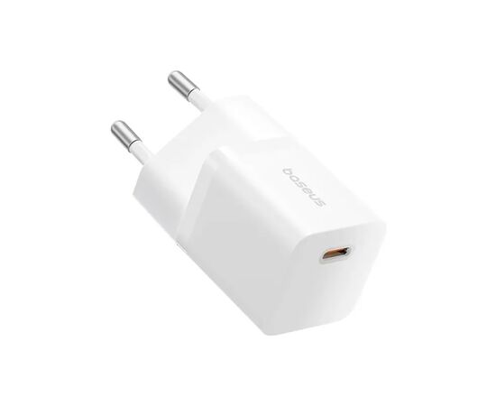 Зарядное устройство Baseus GaN5 Fast Charger USB-C 25W + Cable Type-C 100W white (P10110909213-01), изображение 4 Зарядное устройство Baseus GaN5 Fast Charger USB-C 25W + Cable Type-C 100W white (P10110909213-01), изображение 4