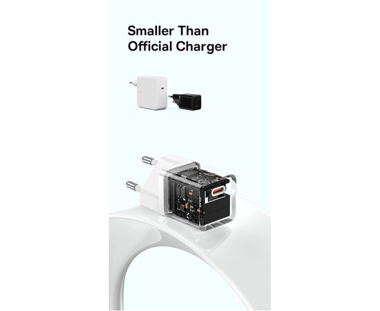 Зарядное устройство Baseus GaN5 Fast Charger USB-C 30W black (CCGN070401), изображение 10 Зарядное устройство Baseus GaN5 Fast Charger USB-C 30W black (CCGN070401), изображение 10