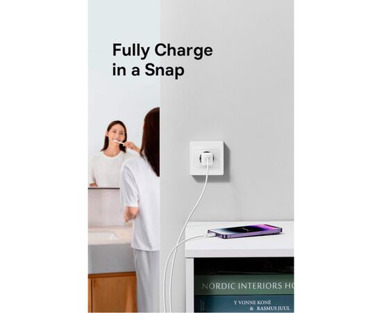 Зарядное устройство Baseus GaN5 Fast Charger USB-C 30W black (CCGN070401), изображение 12 Зарядное устройство Baseus GaN5 Fast Charger USB-C 30W black (CCGN070401), изображение 12