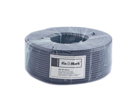 Кабель телевизионный FinMark RG-58-TC90 коаксиальный, black, 100м=1бхт (045821), изображение 2 Кабель телевизионный FinMark RG-58-TC90 коаксиальный, black, 100м=1бхт (045821), изображение 2