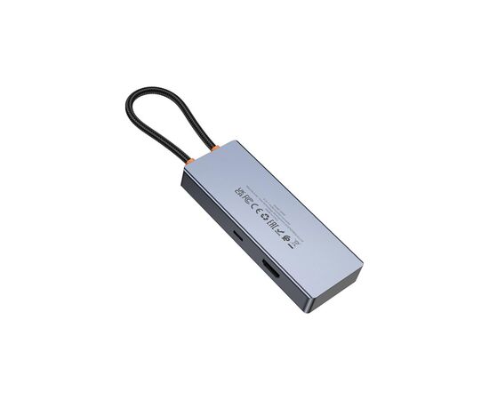 Концентратор HOCO USB-C to HDMI+PD+3xUSB3.0 HB50 Deep Space Gray (6942007647298), изображение 3 Концентратор HOCO USB-C to HDMI+PD+3xUSB3.0 HB50 Deep Space Gray (6942007647298), изображение 3